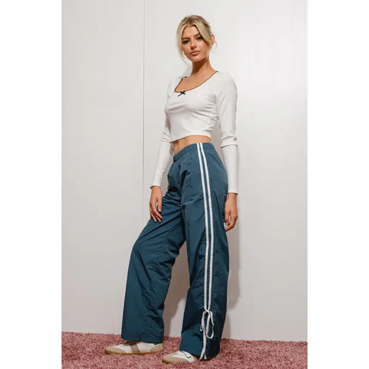 Bow Nylon Track Pants