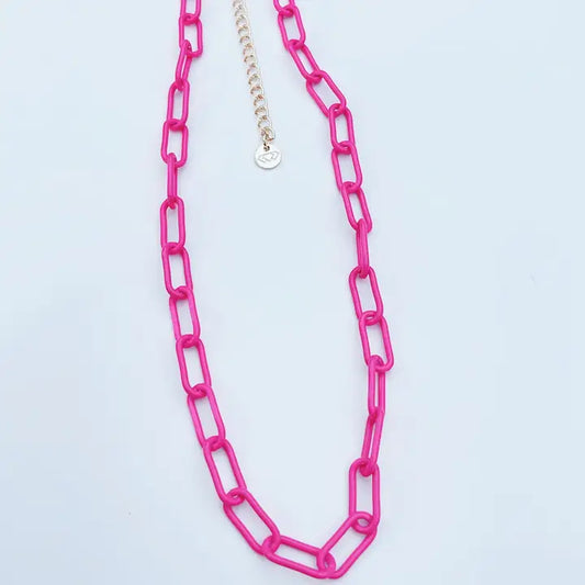 Link Hot Pink Necklace