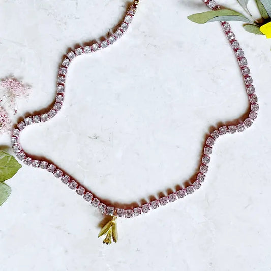 Sparkle Choker Cherry Blossom Necklace