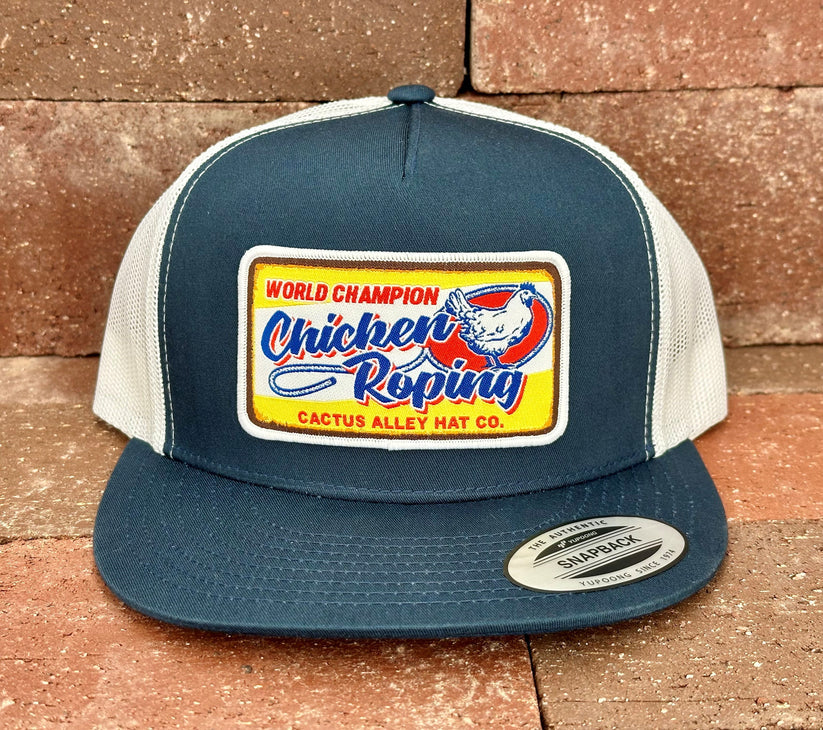 "Chicken Choking"- Navy/White Mesh Trucker Snapback