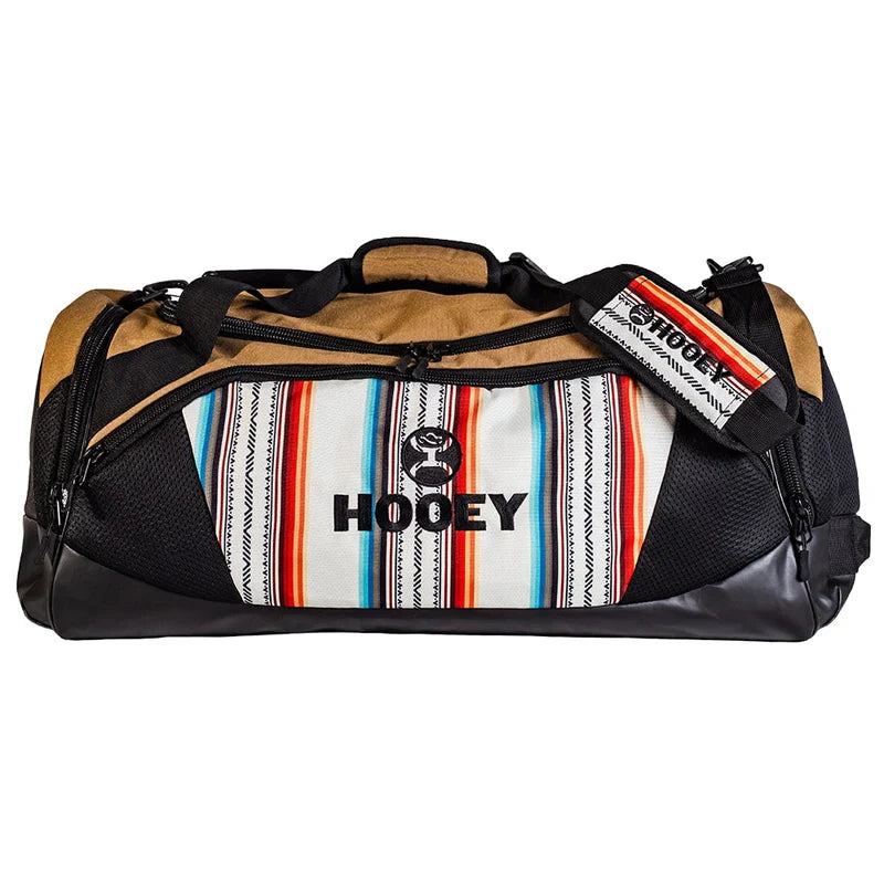 "THE COMPETITOR" CARRY-ALL BAG TAN/BLACK W/SERAPE ACCENTS