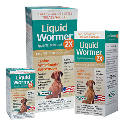 Durvet Liquid Dog Wormer 2X 8 OZ