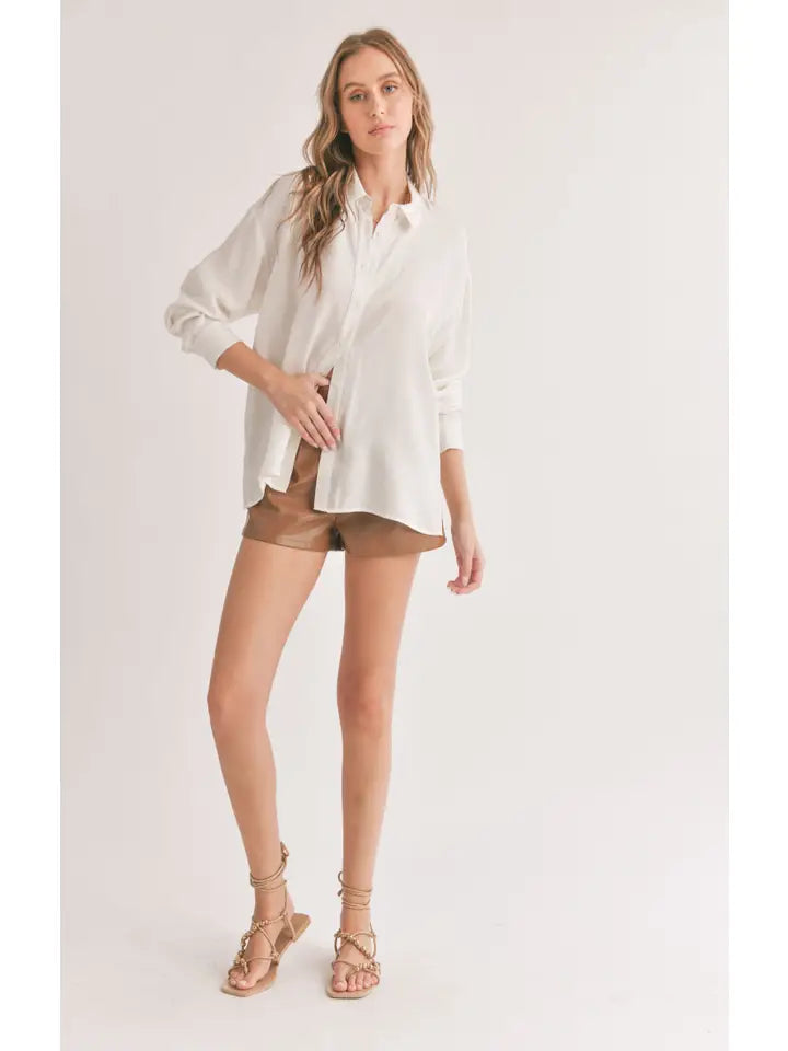 Dunes Button Up Shirt: White