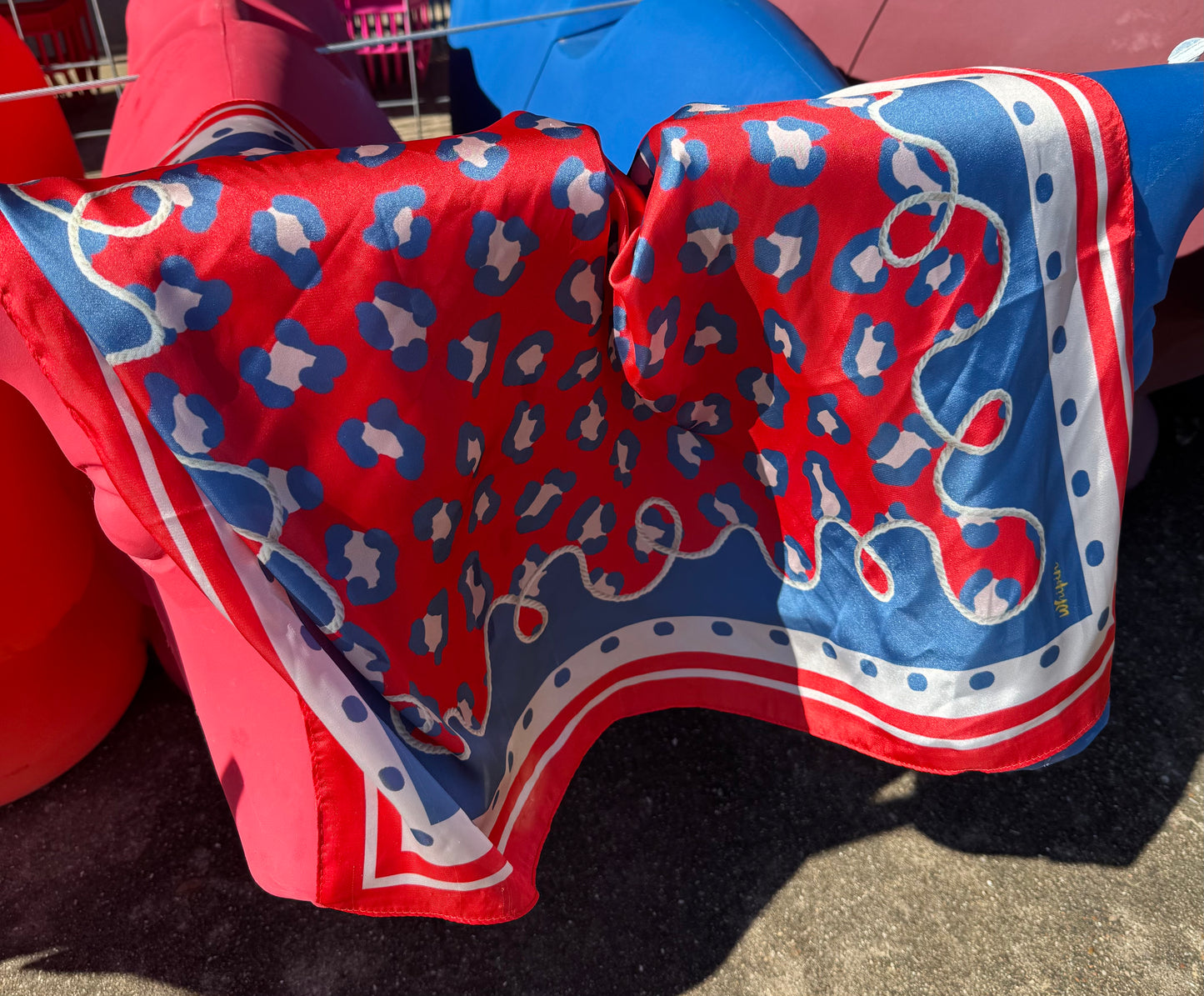 RED LEOPARD BANDANA