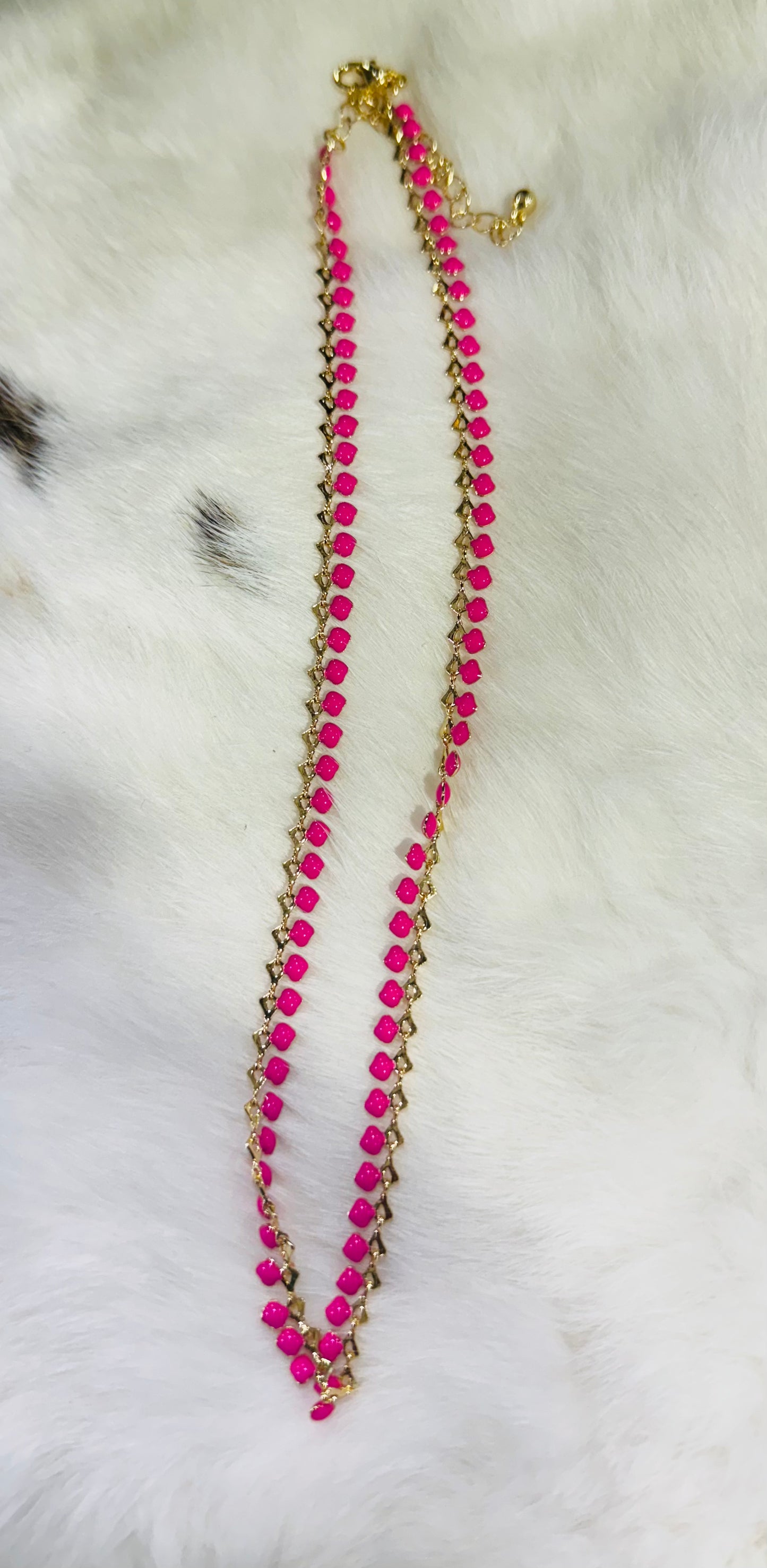 Pink and Gold Necklace