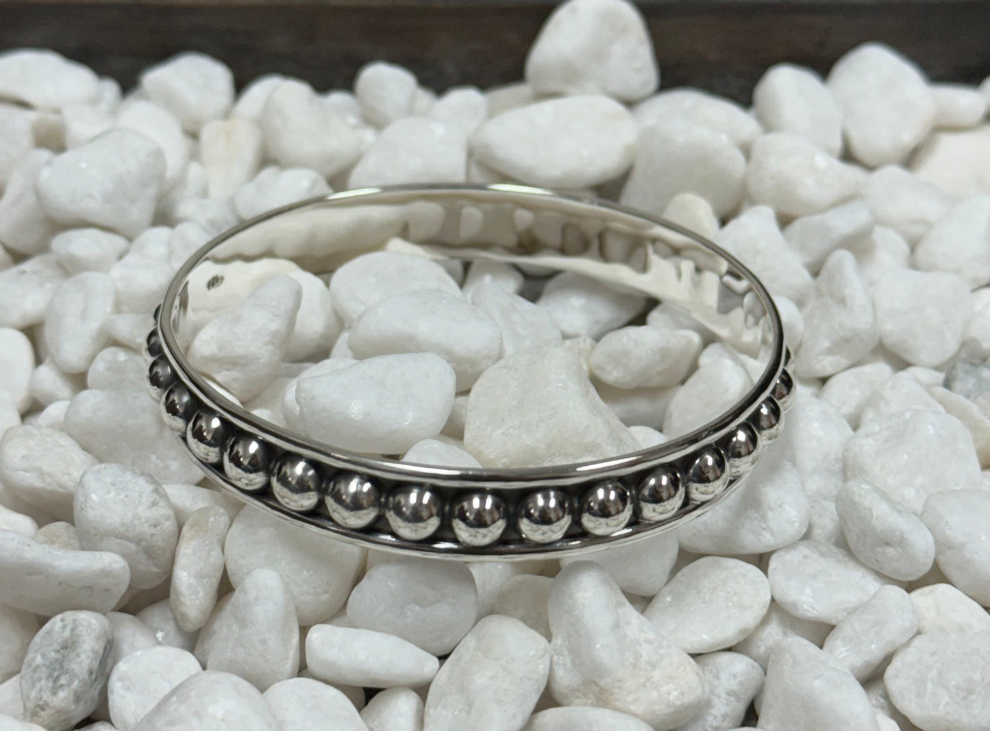 Silver Medium Dot Bangle