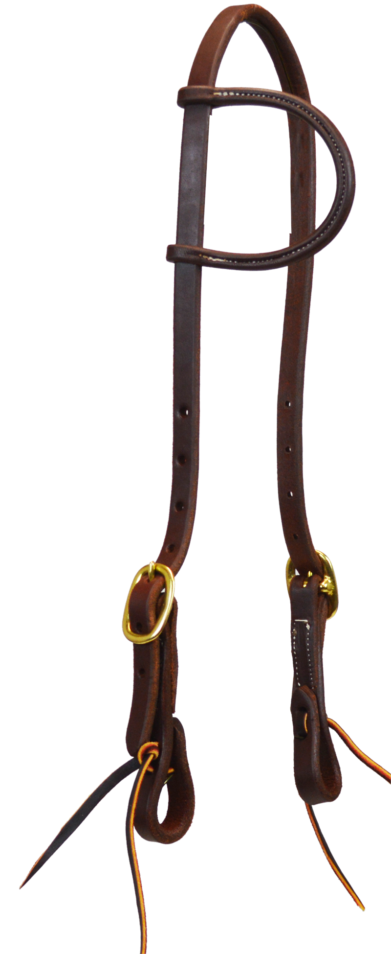 5/8" DOUBLE BUCKLE SLIP EAR HEADSTALL (DARK OIL) HDST-22