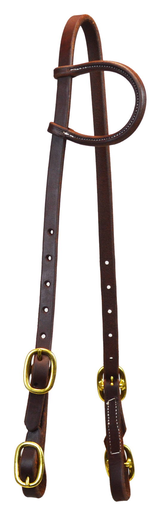 5/8" FOUR BUCKLE SLIP EAR HEADSTALL (DARK OIL) HDST25