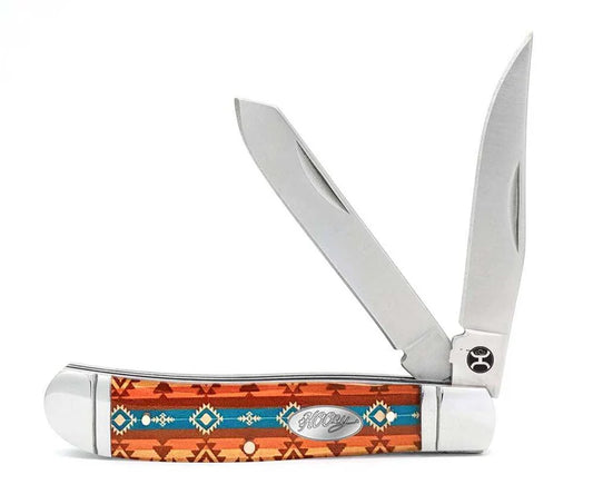 "AZTEC BROWN/TURQUOISE" LARGE HOOEY KNIFE