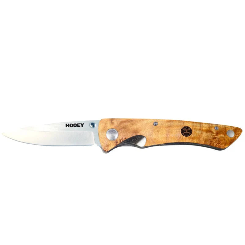 "STUD FOLDERS" MAPLE BURL LINER KNIFE