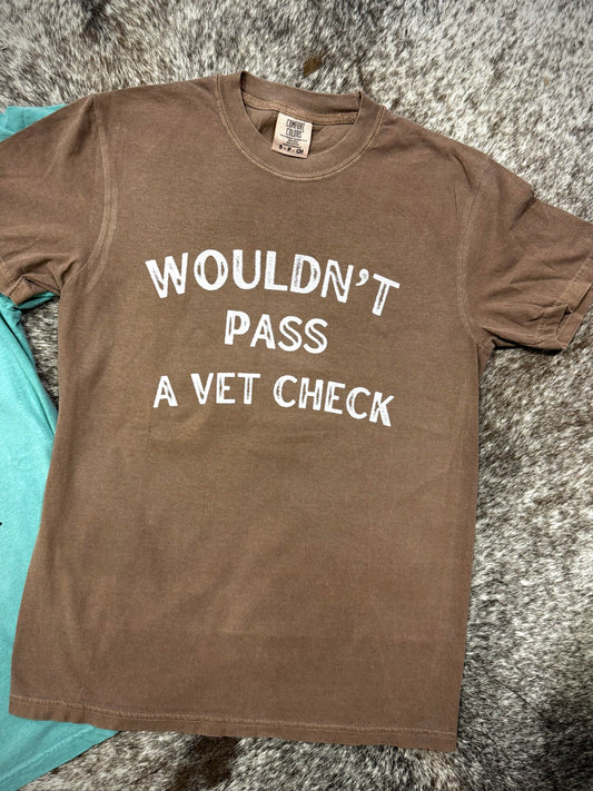 Vet Check Brown Tee