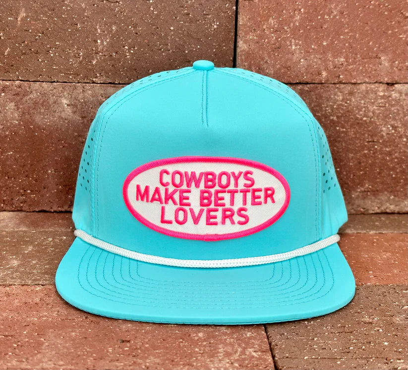 "Better Lovers" - CA Turquoise Laser Holes/ White Rope, Snapback Cap