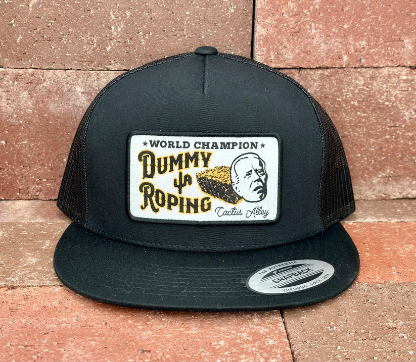 "Dummy Roping" Black/ Black Mesh, Snapback Cap