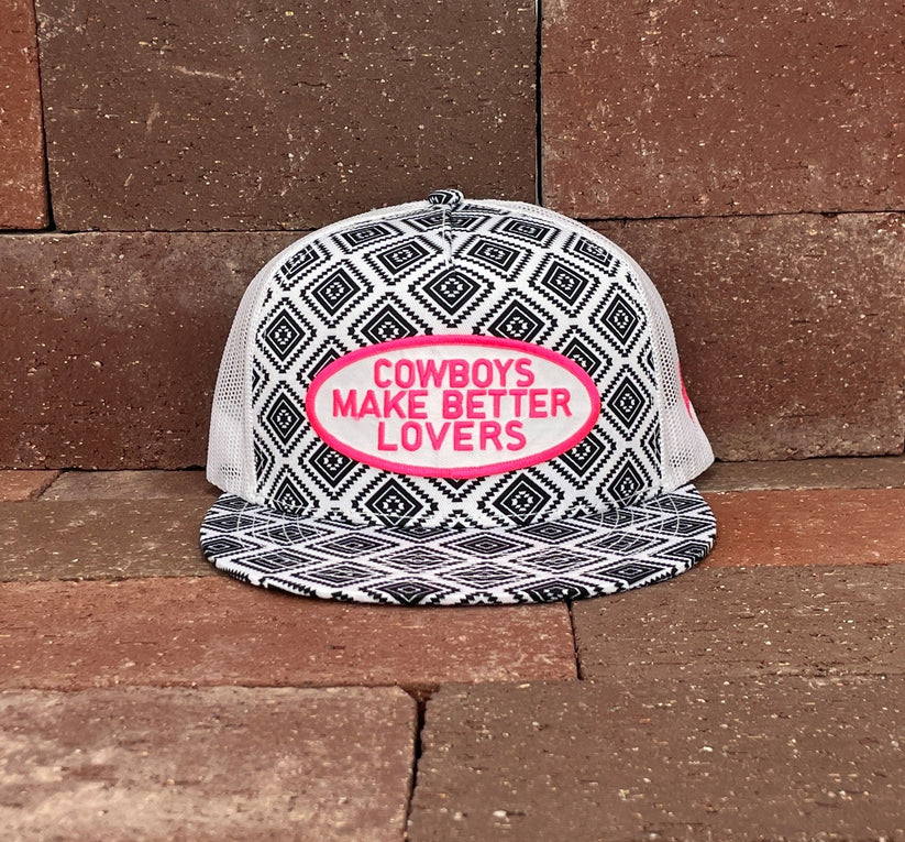 "PW Better Lovers" - Black/White Aztec, Snapback Cap