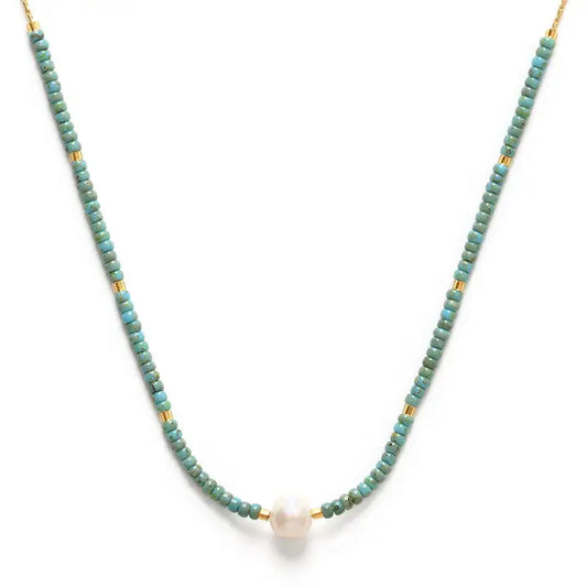 Pearl Miyuki Bead Necklace