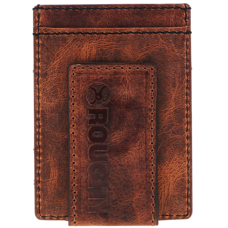 "Hawk" Money Clip Wallet Brown w/ Navajo Serape Print