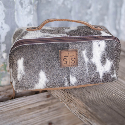 Cowhide Elise Makeup Bag