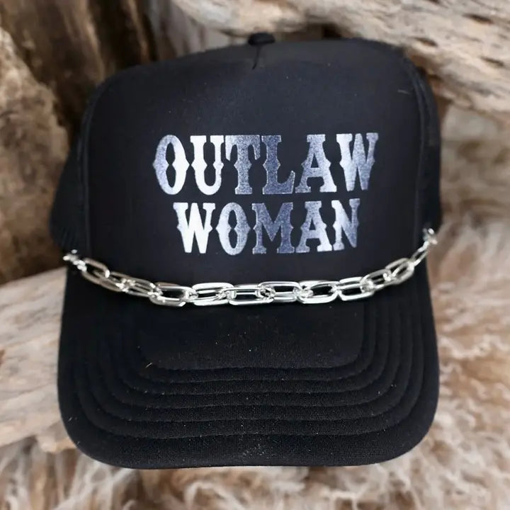 Trucker Cap Outlaw Woman Blacksilver