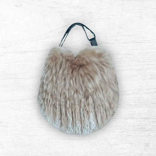 Wristlet | Taupe Tibetan Wool-silver