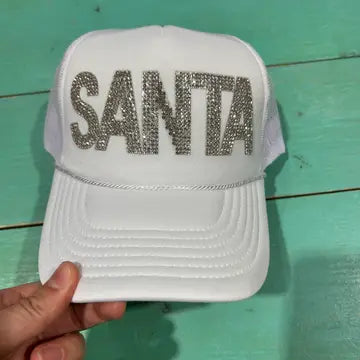 Rhinestone Santa Trucker