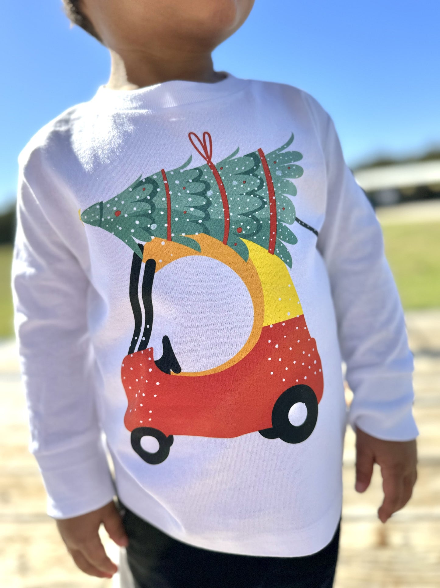 Toddler Christmas Car L/S Tee