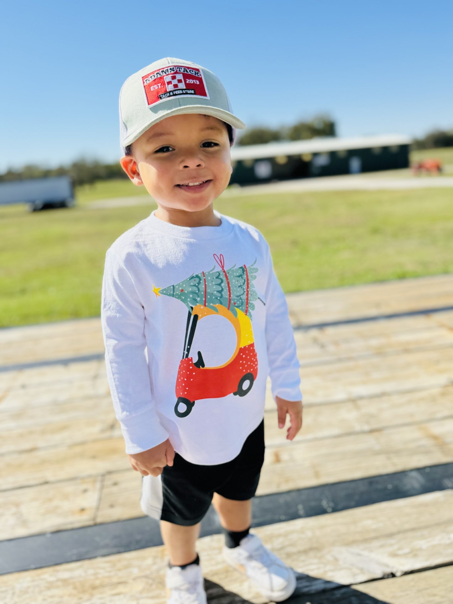 Toddler Christmas Car L/S Tee