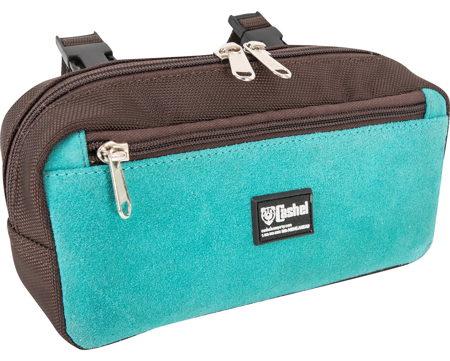 Small Pommel Bag, Suede Mint