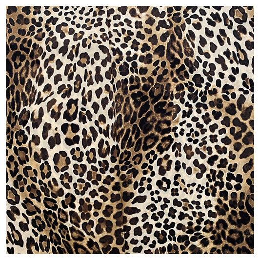 LEOPARD PRINT SILK WILD RAG