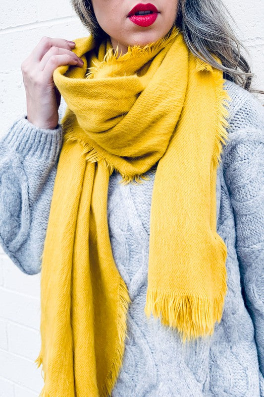 Fringe Blanket Super Soft Knit Cozy Scarf